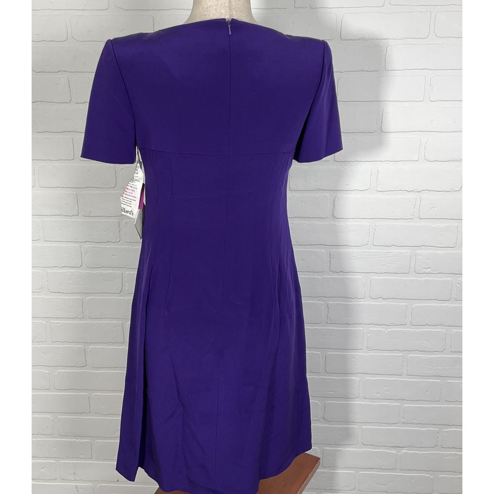 Gillian Dress Womens‎ 4 Purple Sweetheart Silk Pleat Formal Party VTG - Picture 7 of 12